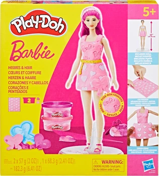 Zestaw kreatywny z ciastoliną Hasbro Play-Doh Barbie Serca i włosy (5010996315670)