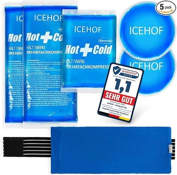 ICEHOF Охлаждающие подушки (5 шт.) с флисовым чехлом (B08WR924CV)