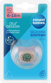 Пустышка силиконовая круглая Canpol babies Love&Sea 6-18 месяцев (34/901_pin)