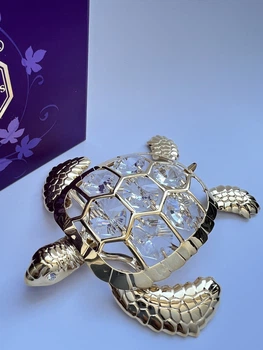 Фигурка с камнями Swarovski Морская черепаха 10 см 160645