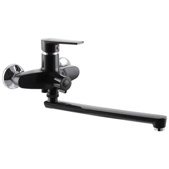 Смеситель для ванны Plamix Oscar-006 однорычажный, чёрный (PM0600)