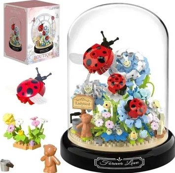 Интерьерный конструктор Sunshine in flowers Серия Flower Beetles Солнышки на цветах под куполом 596 деталей