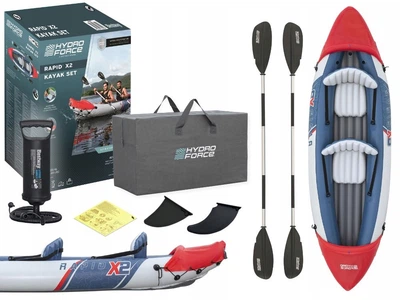 Надувний каяк на 2 особи Lite-Rapid Bestway 65077 Paddle Pump Bag МОДЕЛЬ 2026