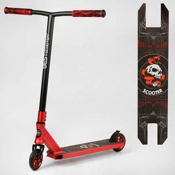 Трюковый самокат с алюминиевыми дисками Best Scooter красный BS-9811