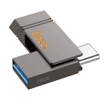 USB Flash Hoco UD14, 256 Гб., Сірий - 490960