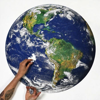 Круглі пазли Земля 1000 елементів 65 см – пазл космос для дорослих Planet Earth Puzzle