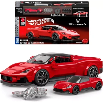 Машинка-конструктор Hot Wheels Brick Shop Speed Maserati MC20 (JFR90)