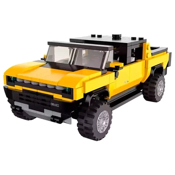 Автомодель-конструктор Rastar Bricks Hummer EV 1:30 желтая (454.00.89)