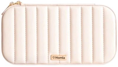 Szkatułka na biżuterię Homla Rinas w przeszycia w pasy beżowa 20,5x10,5x6 cm (5906496752841)