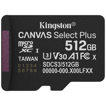 Карта пам'яті Kingston Canvas Select Plus, 512 Гб. - 632518