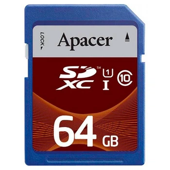 Карта пам'яті Apacer SDXC UHS-I, 64 Гб. - 352198