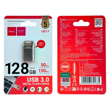 USB Flash Hoco UD17 Smart, 128 Гб., Серебряный - 565714