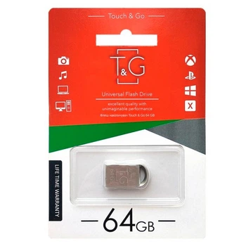 USB Flash T&G Metal 107, 64 Гб., Срібний - 318934
