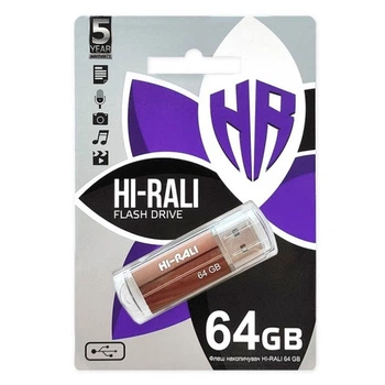 USB Flash Hi-Rali Corsair, 64 Гб., Бронзовый - 318873