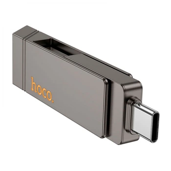 USB Flash Hoco UD15 Clever, 128 Гб., Серый - 423450