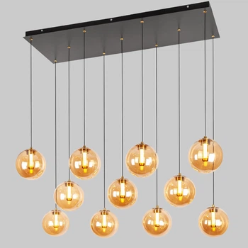 Черная люстра с кофейными плафонами 22W (99-150F-11 (900) AB+AM)