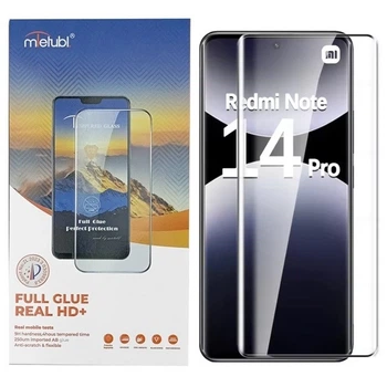 Захисне скло Mietubl 3D для Xiaomi Redmi Note 14 Pro 4G, 9H, Full Glue, ESD Anti-Static, з вигнутими краями, чорна рамка