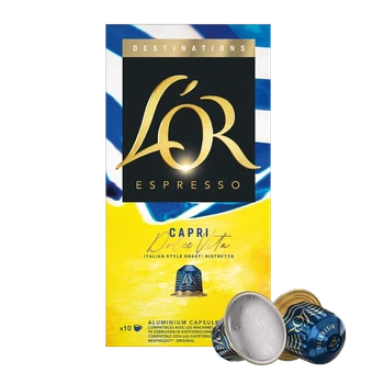 Кава в капсулах Nespresso L'OR Ristretto Destinations Capri Dolce Vita 100% Arabica 10 алюмінієвих капсул (Інтенсивність 12