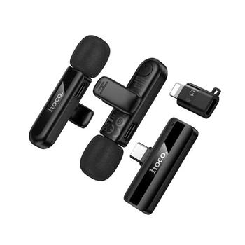 Микрофон Hoco L20A Fair Dual-mic беспроводной iP/Type-C Чёрный (L20A)