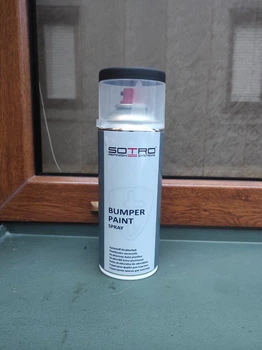 Структурна фарба для пластику SOTRO Bumper Paint в аерозолі чорна 400 мл