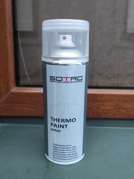 Лак високотемпературний SOTRO Termo Paint в аерозолі 250°С прозорий блиск 400 мл