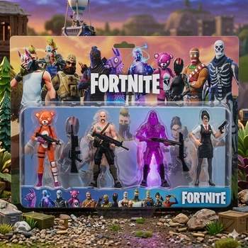 Набор игровых фигур Fortnite (Фортнайт) 4 шт. - Коллекционные герои 11 см с оружием (Медведица, Омега и другие)