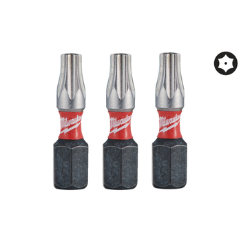 Біта SHOCKWAVE MILWAUKEE, TX BO20, 25мм, (3шт)