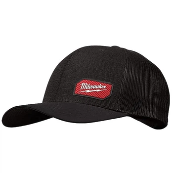 Бейсболка MILWAUKEE, Snapback, черная, ONE-SIZE