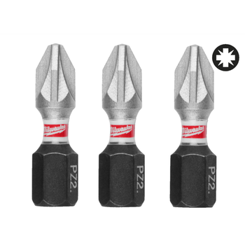 Бита SHOCKWAVE MILWAUKEE, PZ2, 25мм, (3шт)