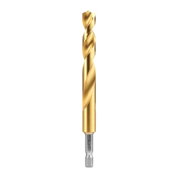 Сверло по металлу RedHEX SHOCKWAVE HSS-TiN MILWAUKEE, диаметр 10,5х122х78мм, (5шт), пластиковая коробка