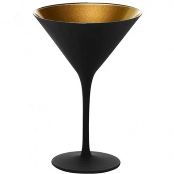 Набір келихів для коктейлю Stoelzle Elements Black/Gold 240 мл 6 шт (21349366)