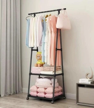 Вешалка для одежды The New Coat Rack на колесах с полкой 158х55см