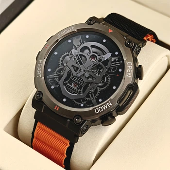 Чоловічий Смарт Годинник Smart Storm Cyber Orange Чорний Каучуковий Ремінець Oled Bluetooth 5.0 (384263)