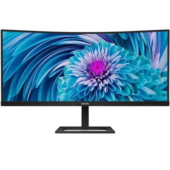 TFT 34' Philips 346E2CUAE, VA, вигнутий, WQHD, DP, HDMI, USB-С, HAS, колонки, чорний
