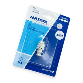 Автолампа БЦ 12V 16W W2.1х9.5d NARVA WHITE LED