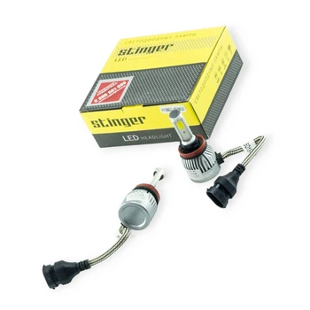 Автолампа LED H11 12V-24V STINGER 5500K 3200L радиатор Megalight