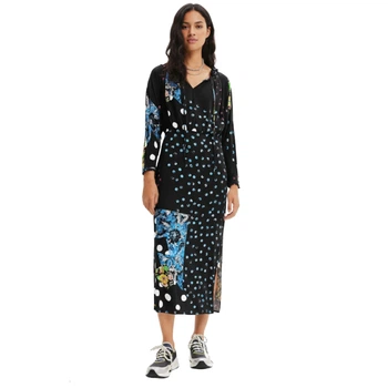 Сукня жіноча Desigual Dots в чорний горошок XS 22WWVW37/2000 (XS)