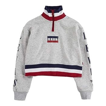 Дитячий бавовняний сірий світшот Levi's з логотипом на комірі 140 4EA857-G2H (140)