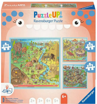 Puzzle Up Ravensburger Historia 3 kwadratowe puzzle 365 elementów 12004005 (4005555040057)