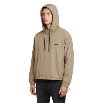 Чоловіча бежева куртка-вітровка Zara з капюшоном M 1538/323/711 (M)