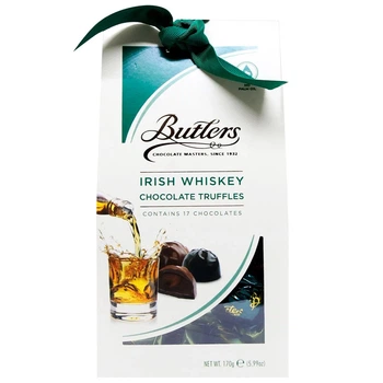 Трюфелі з молочного та чорного шоколаду Irish Whiskey Butlers 170 г (19940334)