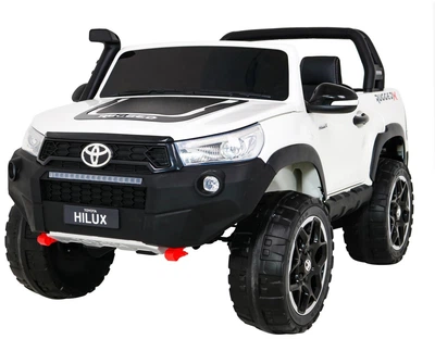 Електричний автомобіль для дітей Pick-Up Toyota Hilux 2-місний Білий (5903864913880)