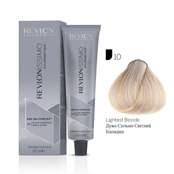 Краска для седых волос 10 Очень светлый блондин Revlon Professional Revlonissimo High Coverage 60 мл
