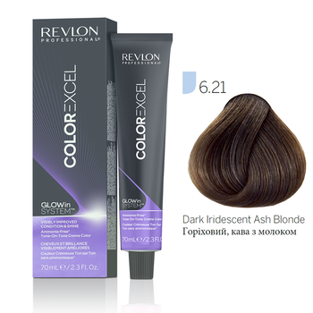 Безаміачна фарба Тон в Тон 6.21 Темний перламутрово-попелястий блонд Revlon Professional Color Excel 70 мл