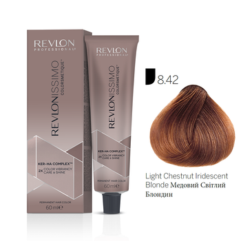 Фарба для сивого волосся 8.42 Медовий світлий блондин Revlon Professional Revlonissimo High Coverage 60 мл