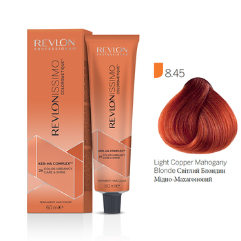 Краска для волос 8.45 Светлый блонд медно-махагоновый Revlon Professional Revlonissimo Colorsmetique 60 мл