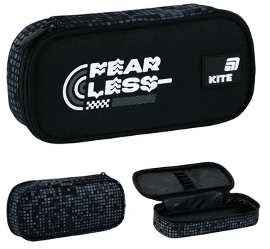 Пенал школьный Kite Fearless 21x8.5x4.5 см Черный (K26-662-4)