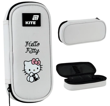 Пенал шкільний Kite Hello Kitty 21x8.5x4.5 см Сірий (HK26-662-3)
