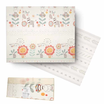 Піномат навчальний для дітей Ikonka розкладний 180 × 200 см Тварини, візерунок (5903039771369)