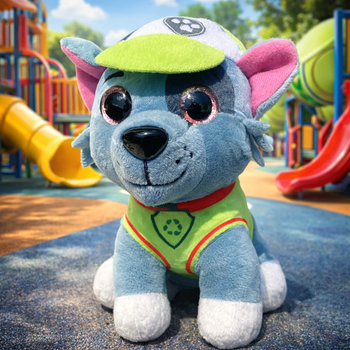 Мягкая игрушка Щенячий Патруль Рокки Paw Patrol — плюшевый щенок 25 см